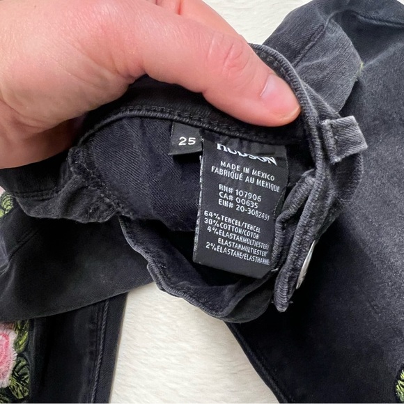 Hudson Nico‎ midrise ankle jeans with floral embroidery - Picture 5 of 7